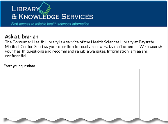 Ask-a-Librarian form