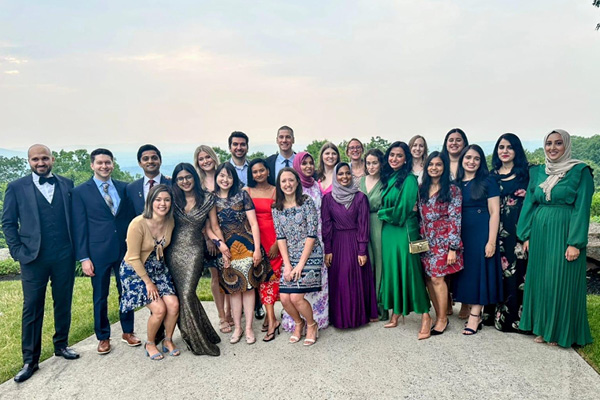 a large group of internal medicine residents at an annual event