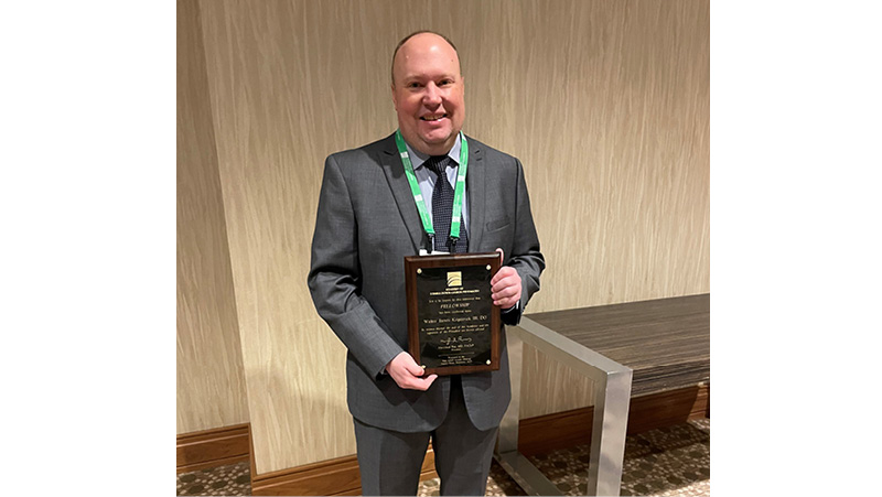 Dr. Walter Jay Kilpatrick, is honored for his years of dedication to ACLP with Fellowship in the Academy