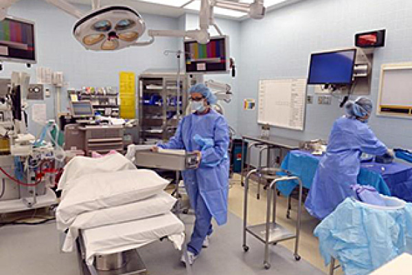 Interior of the surgical oncology breast specialists exam room