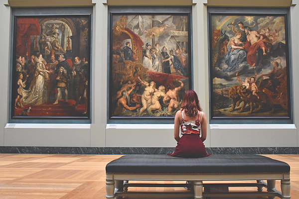 Classic paintings in the art museum