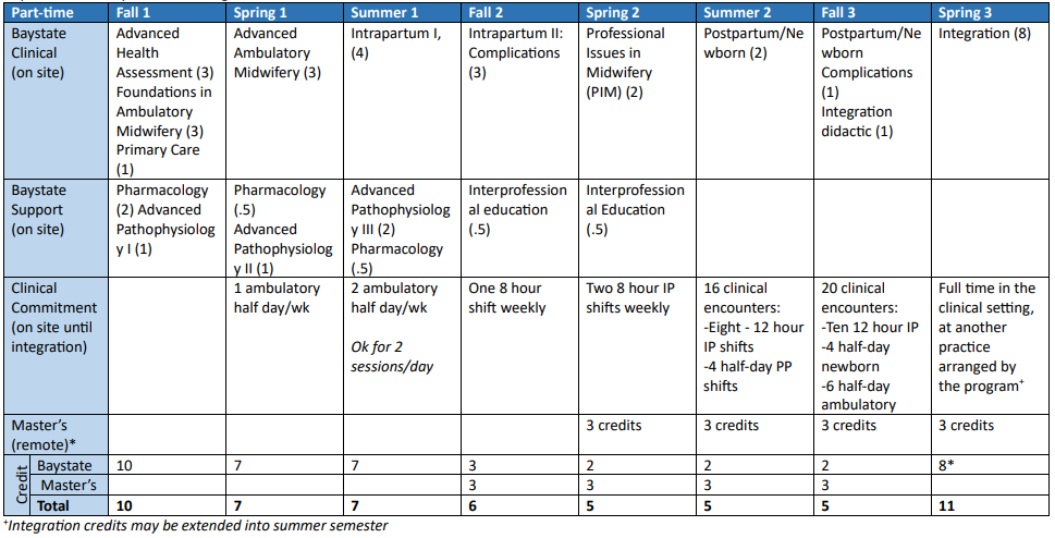midwifery curriculum part time 969