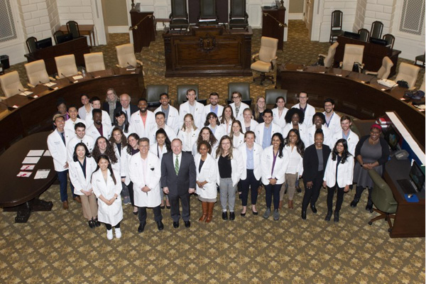 purch medical students and Massachusetts legislative at the Massachusetts state house in boston