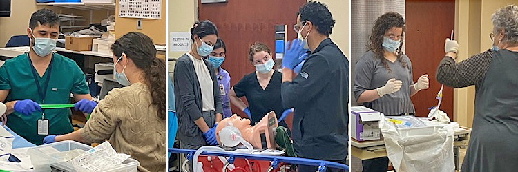 Medical Students Learning Clinical Skills in the Simulation Center