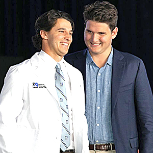 PURCH Student Charles Feinberg at His White Coat Ceremony With Brother Jamie