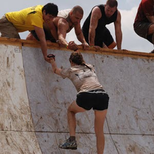 Boot camp wall climbing