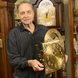 Charles Thomas and his clocks