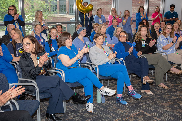 Baystate Health nurses gathered to celebrate the fifth consecutive Magnet designation