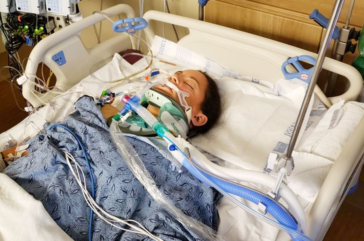 trauma survivor in the hospital