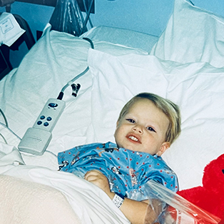 Max Preston receives cancer care at Baystate Children's Hospital.