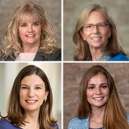 portraits of four nurse scientists for the august nursing research highlight