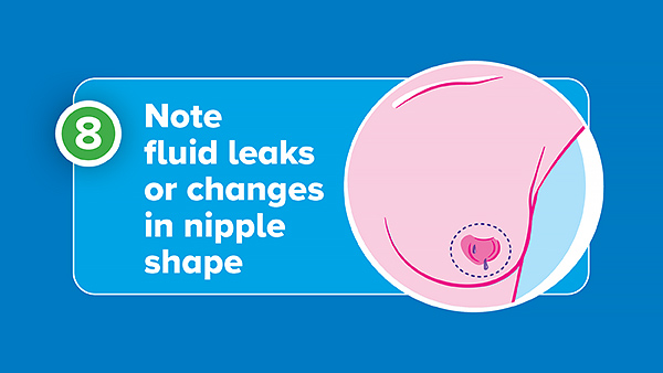 example of fluid leaks or changes in nipple shape