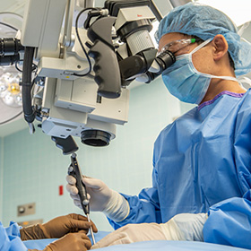 doctor oh performs neurosurgery on a patient at baystate medical center