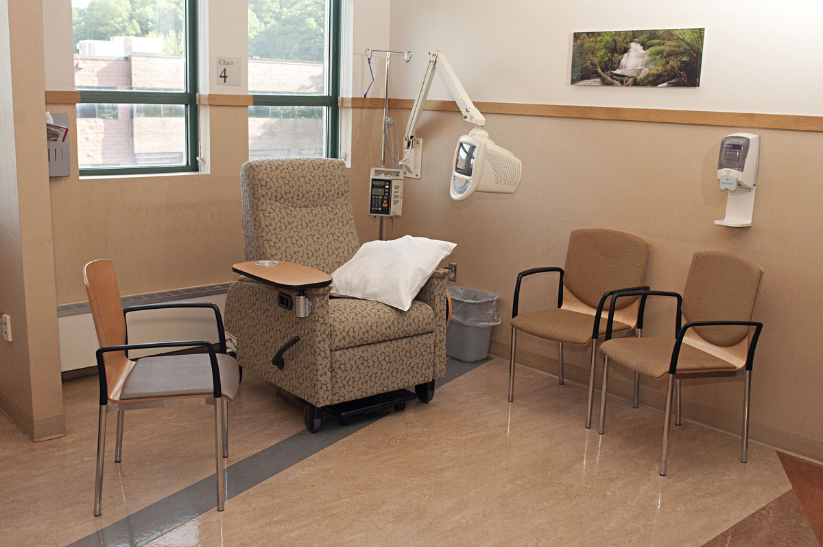 treatment area at damour center for cancer care