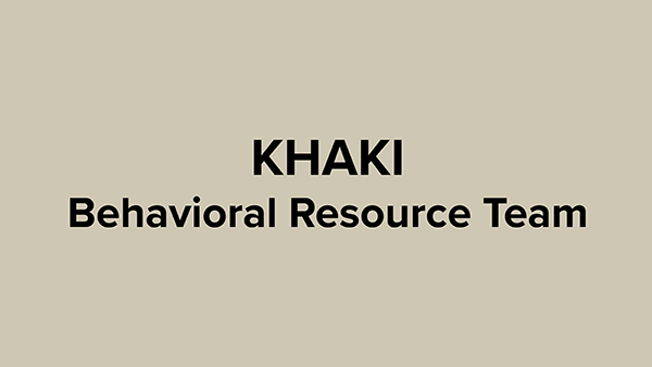 khaki colored uniforms representing behavioral resource team