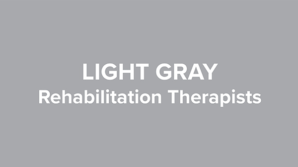 light gray colored uniforms representing rehabilitation therapists