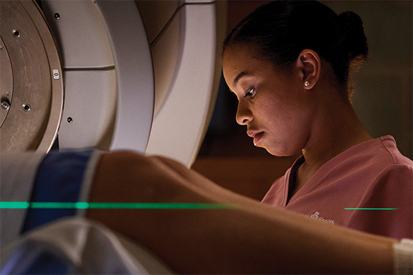 baystate health team member kemani harriott performing an x-ray